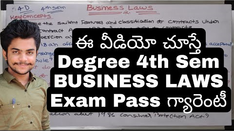 How to pass Business Laws Degree 4th sem Exam || Business laws 4th sem important questions