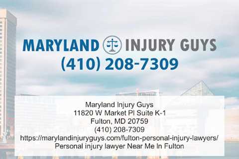 Personal Injury Lawyers Fulton, MD - Maryland Injury Guys