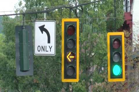 When traffic lights are flashing?