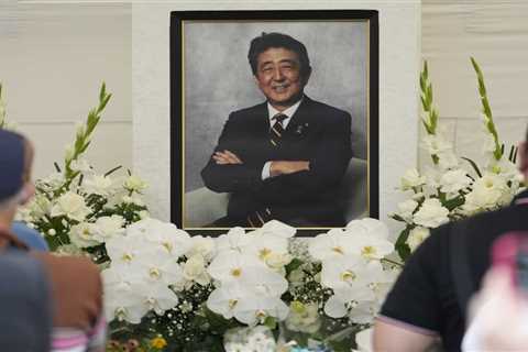 Japanese leaders mark one year since the assassination of former prime minister Shinzo Abe