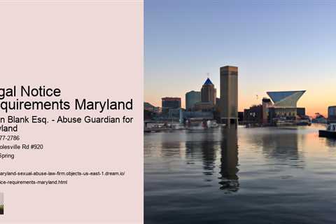 Legal Notice Requirements Maryland