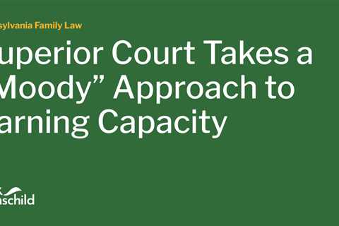 Superior Court Takes a “Moody” Approach to Earning Capacity