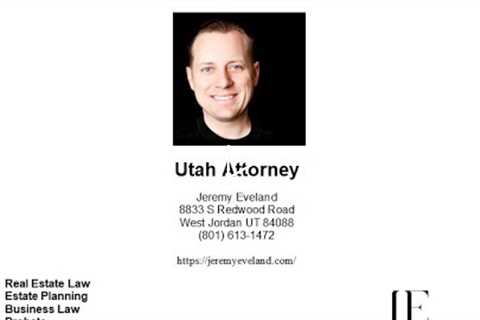 Real Estate Lawyer Salt Lake City UT 84138 - Jeremy Eveland