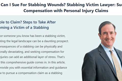 Can I sue for being stabbed in Nevada - Michael Haggard