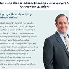 Can I Sue For Being Shot in Indiana