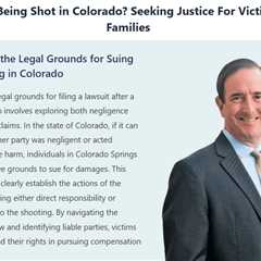 Can I Sue For Being Shot in Colorado