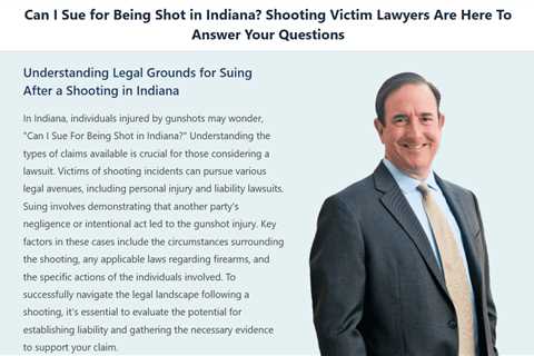 Can I Sue For Being Shot in Indiana